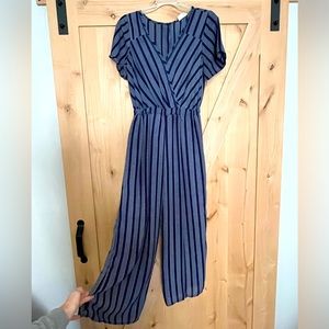 Women’s Striped Jumpsuit. Size Medium